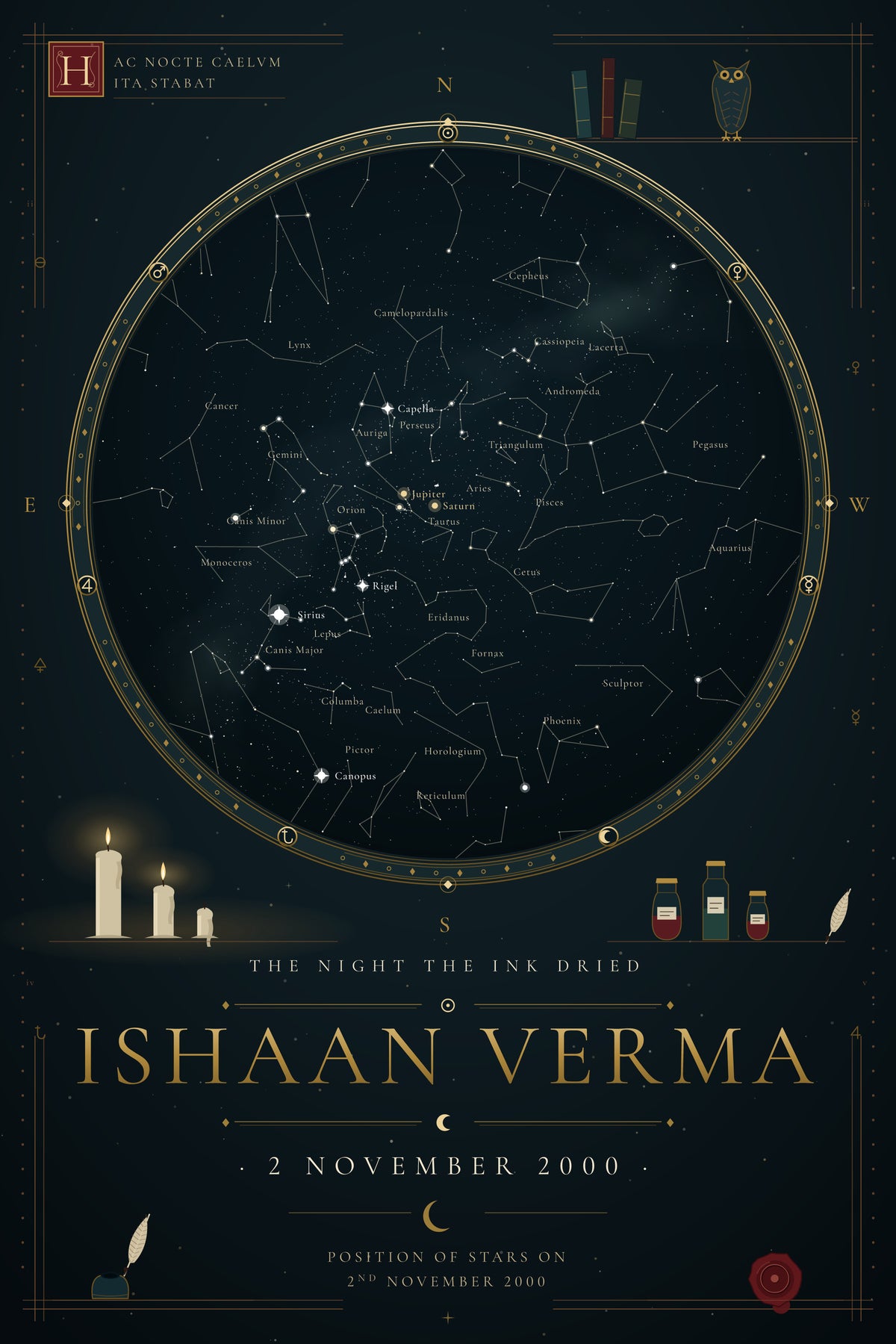 Codex — personalised star map poster